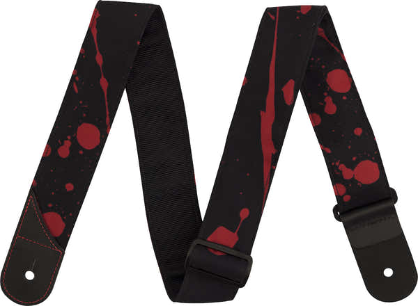 Jackson Guitars Sangle Anti-éclaboussures Noire et Rouge 2" ,33 M)