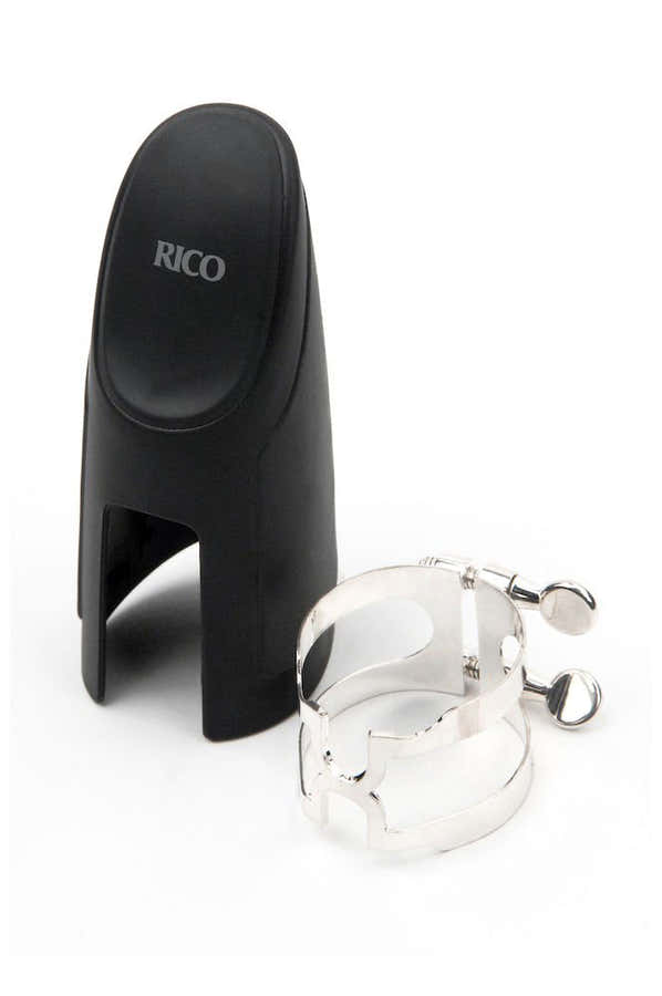 Ligature H et COUVRE-bec Clarinette Basse Argente