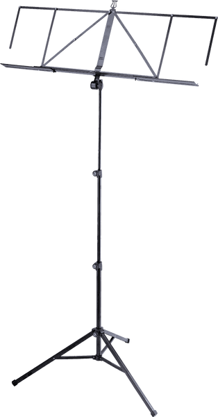 K&M 10062 Pupitre Double "robby Plus" Noir Hauteur Reglable de 580 A 1220 MM