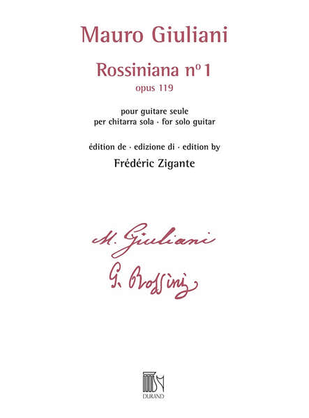 Giuliani - Rossiniana N° 1 (opus 119) - Edition De Frederic Zigante