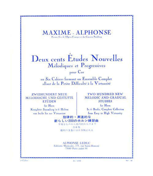 Leduc MAXIME-alphonse - 200 Etudes Nouvelles Vol.2 - Cor