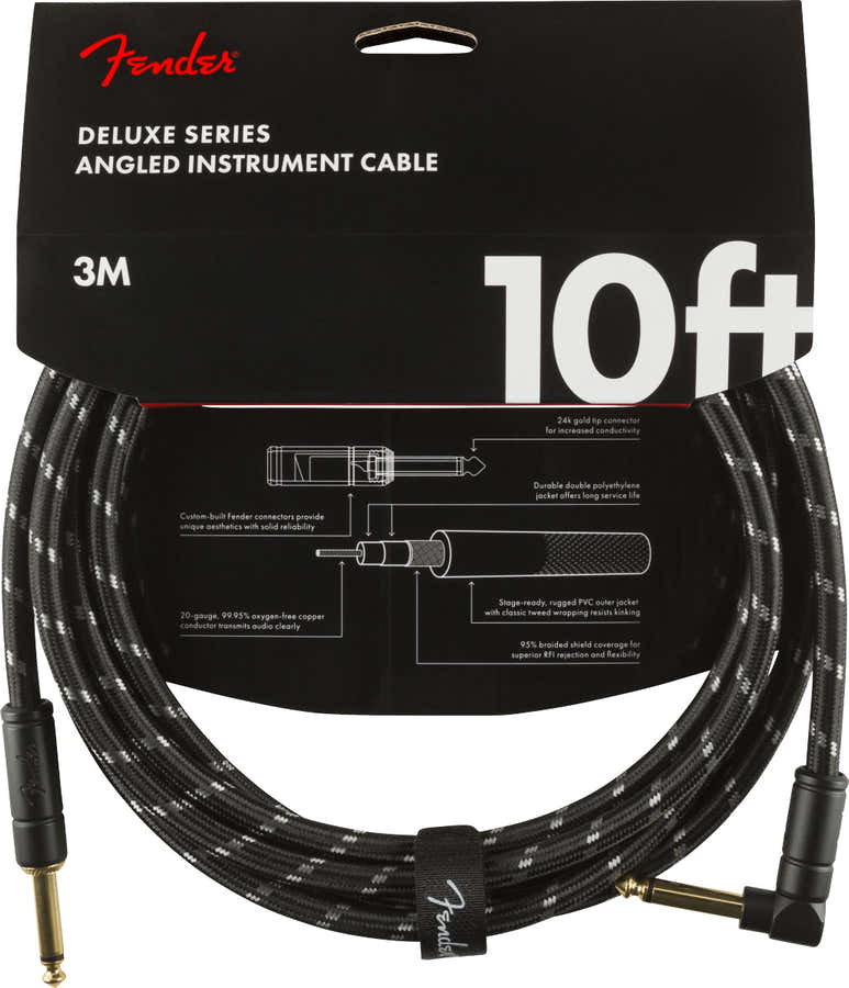 3m Deluxe Instrument Cable Black Tweed