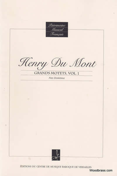 Cmbv Du Mont Henry - Grands Motets Vol. 1 (nisi Dominus)