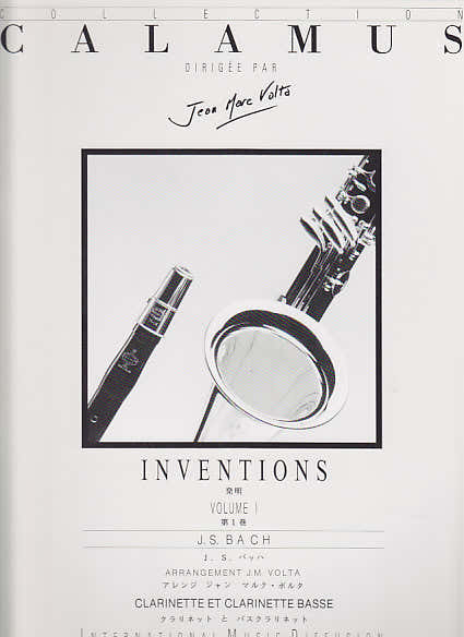 Imd Arpeges Bach - Inventions Vol.1 Pour Clarinette et Clarinette Basse