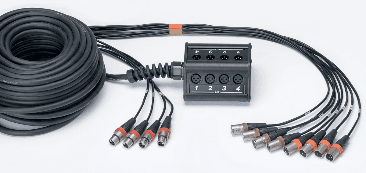 Boitier de Scène 8 Entres 4 Sorties XLR Câble 15 M