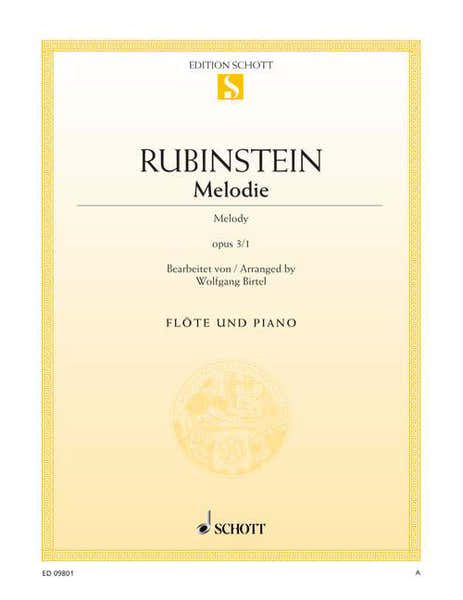 Rubinstejn - Melody Op. 3/1 - Flute et Piano