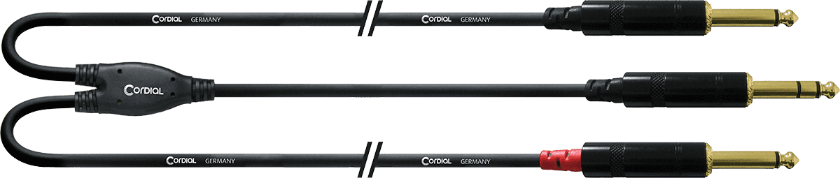 Câble Audio Jack Stéréo - 2 Jack Mono Longs 3 M
