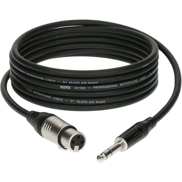 Klotz Cable Micro 5 M XLR Femelle - Jack 3P Connecteur Metal,