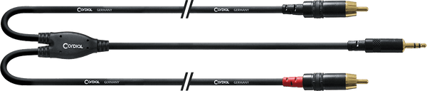Cable Y Bretelle Minijack/2 RCA Longs 1,5 M