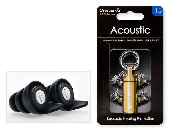 Crescendo Pro Acoustic 15 Filtres Auditifs Protection SNR 15DB