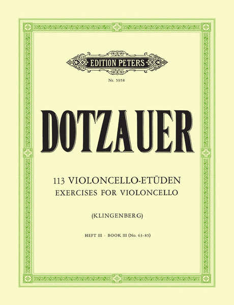Dotzauer Friedrich - 113 Exercices Vol.3 (N°63-85) - Violoncelle