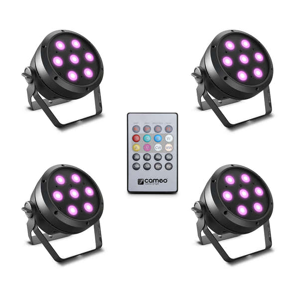 Cameo Root Par 4 Set 1 - Set Compos De 4 X CLROOTPAR4 Avec Tlcommande Infrarouge