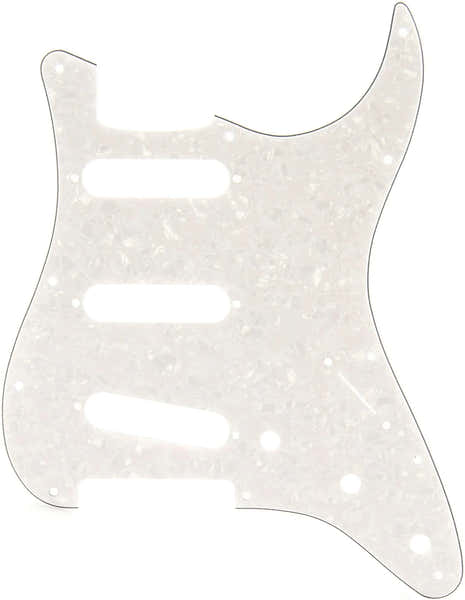 Fender Pickguard Strat SSS White Pearl