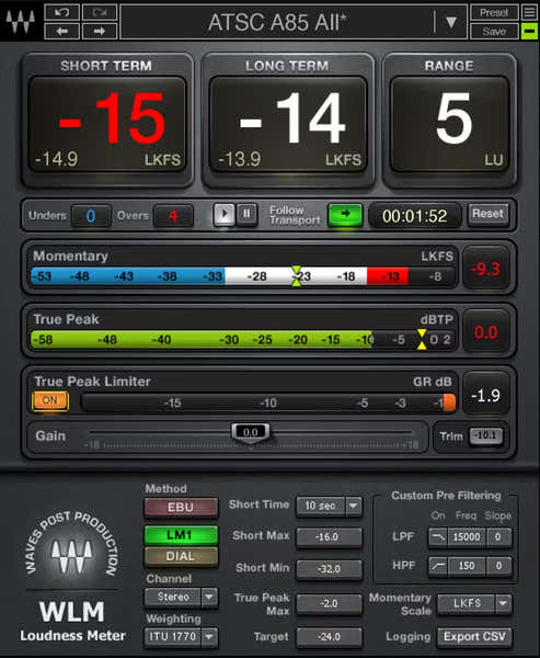 Waves Wlm Plus Loudness Meter