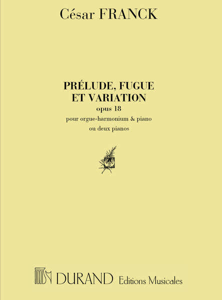 FRANCK C. - PRELUDE FUGUE ET VARIATION OPUS 18 - 2 PIANOS
