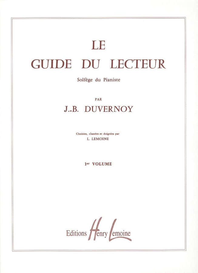 Duvernoy JEAN-baptiste - Guide Du Lecteur Vol.1 - Piano