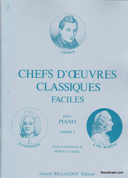 CHEFS D'OEUVRES CLASSIQUES FACILES VOL.1 - PIANO