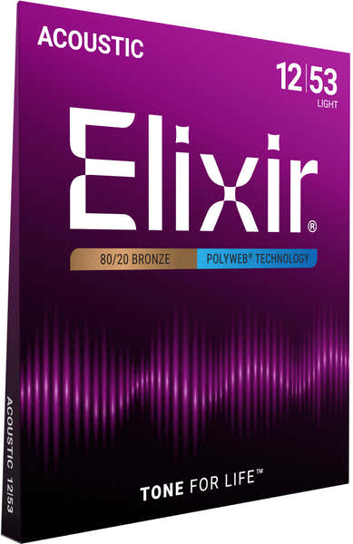 Elixir 11050 Polyweb 80/20 Bronze Light 12-53