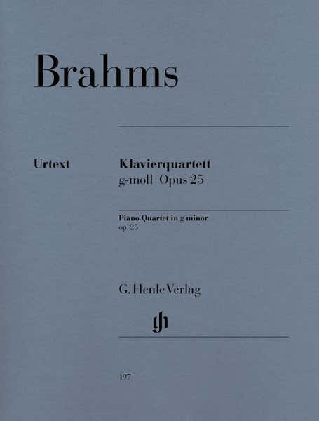 Henle Verlag Brahms J. - Piano Quartet G Minor Op. 25