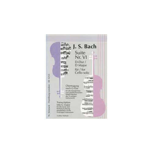 Simrock Bach J.S. - Suite No.6 In G Major BWV 1012 - Cello