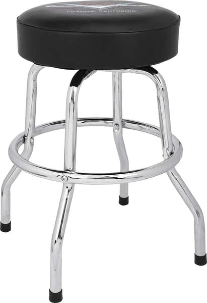 Fender Custom Shop Chevron Logo Barstool Black-Chrome 24"