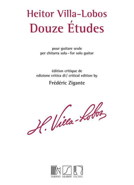 Durand VILLA-lobos H. - 12 Etudes - Guitare (zigante)