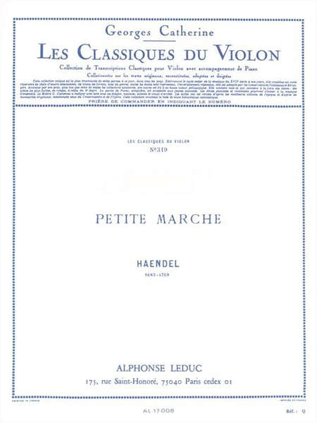 Leduc Handel G.F. - Petite Marche - Violon & Piano