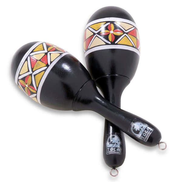 Toca Maracas En Bois Peint - T3132