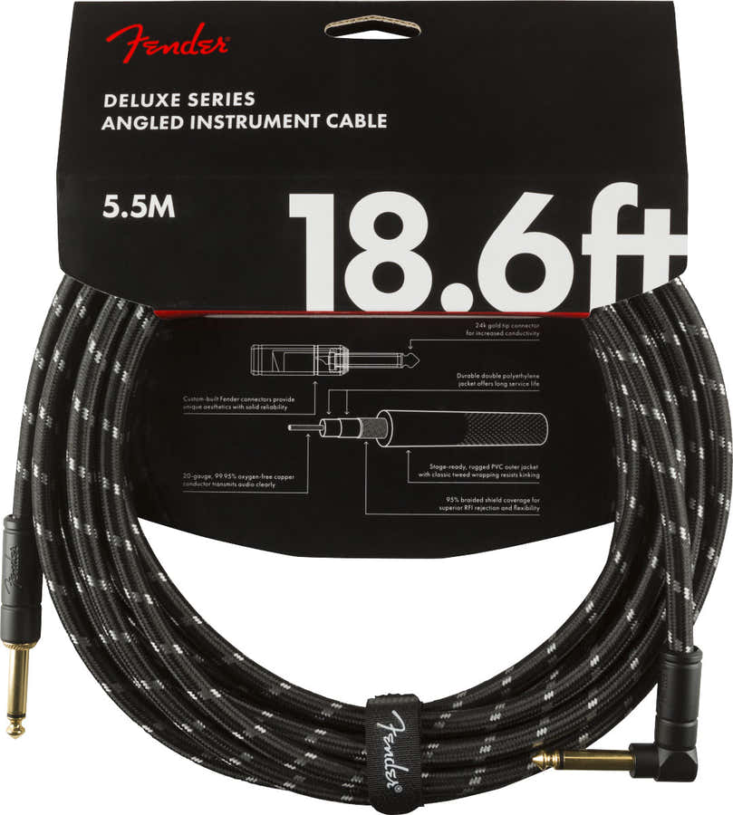 5,5m Deluxe Instrument Cable Black Tweed