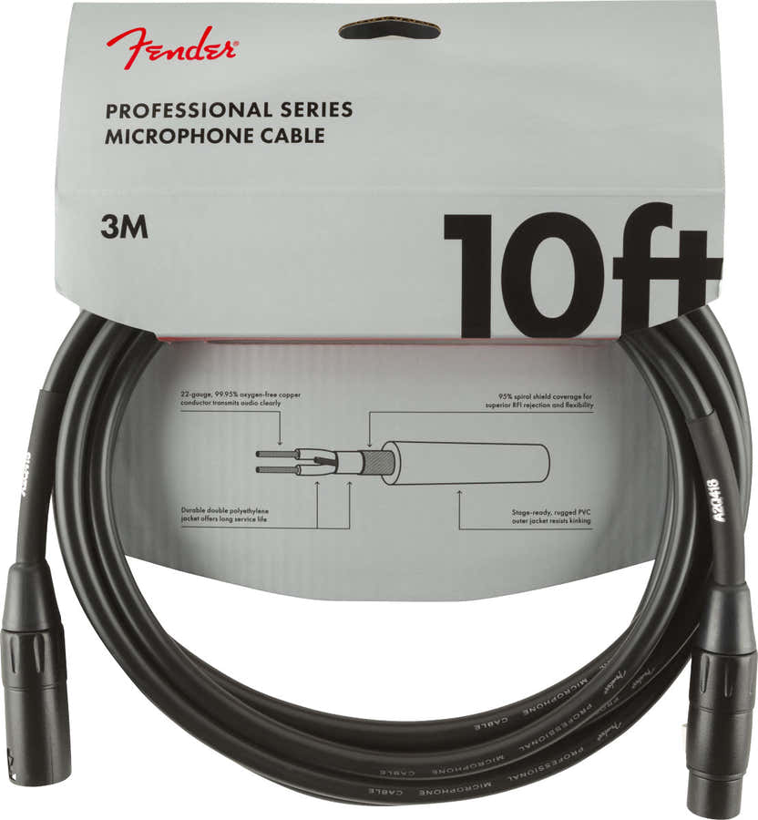3m Professional Microphone Cable Black