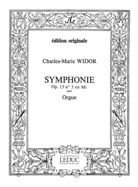 Hamelle Editeurs Widor CHARLES-marie - Symphonie 3 Op.13 - Orgue