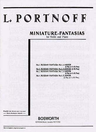 Bosworth Portnoff - Faisie Russe N°2 Re Mineur - Violon / Piano