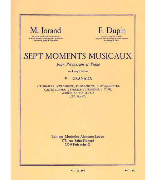 Leduc Jorand / Dupin - 7 Moments Musicaux Vol.5. Percussion
