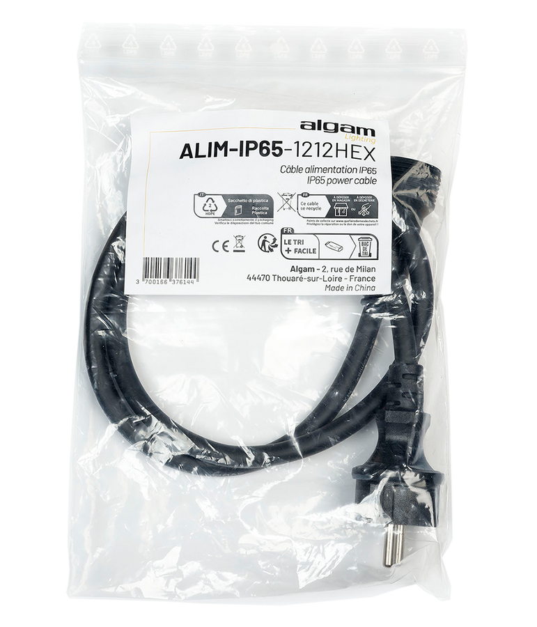 Câble d'alimentation IP65 pour IP Par 1212 Hex