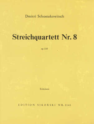 Chostakovitch - Quatuor A Cordes N°8 Op.110 - Parties