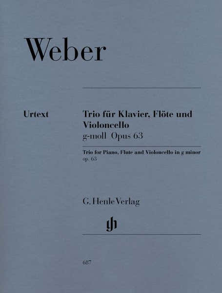 Weber C.M.V. - Trio G Minor Op. 63 For Piano Flute And Violoncello