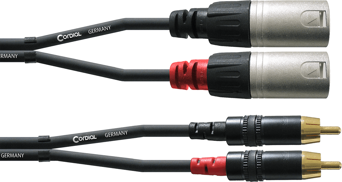 Câble Audio Double XLR Mâle/RCA 1,5 M