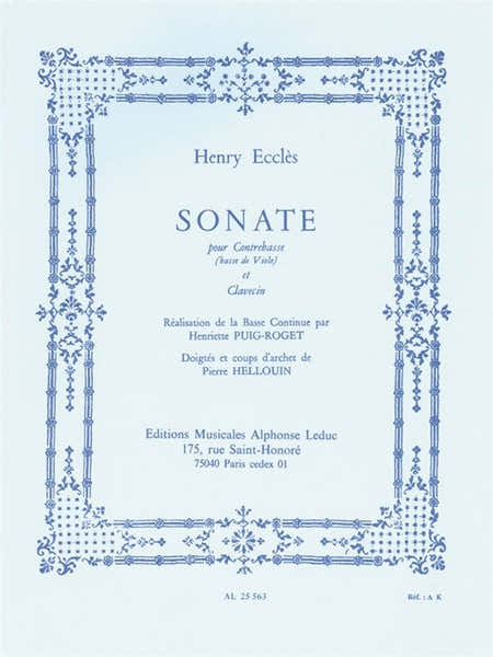 Sonate (Double Bass/Harpsichord)