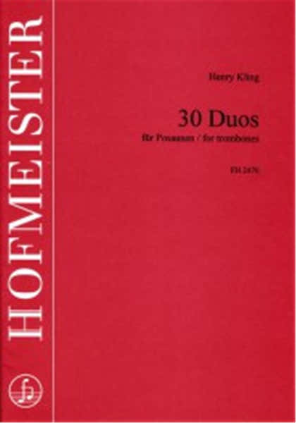 Hofmeister Henry Kling - 30 Duos - Trombone
