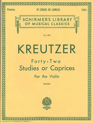 Schirmer Rodolphe Kreutzer FORTY-two Studies Or Caprices - Violin