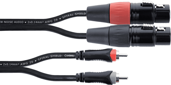 Câble Audio Double XLR Femelle / RCA 3 M