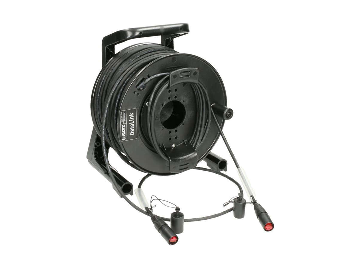 CP5EE1YW50 50M CAT5e PVC Noir avec Tourets 2 X Ehtercon