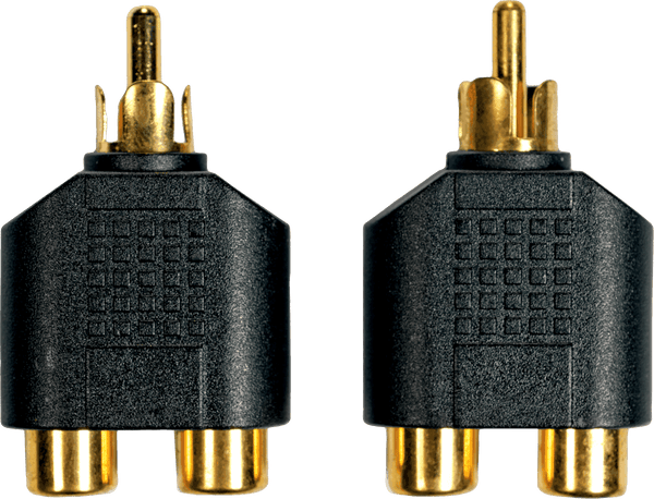 Adaptateur RCA Male 2 RCA Fem. - Lot de 2