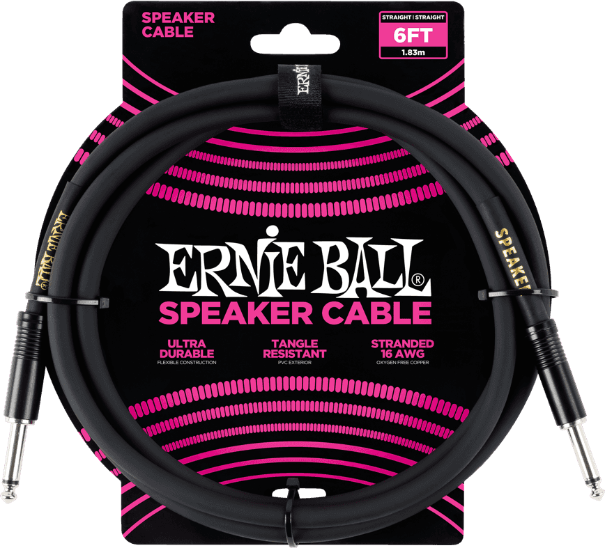 Cables HAUT-parleur Classic Jack/jack 183CM Noir