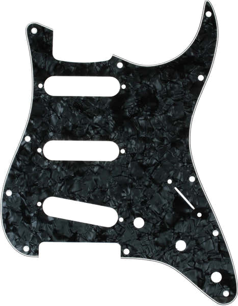 Fender Pickguard Strat SSS Black Pearl