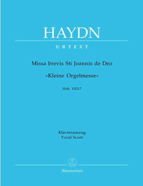 Haydn J. - Missa Brevis St Joannis De Deo Little Organ Mass Hob.Xxii:7 - Reduction Ch Piano