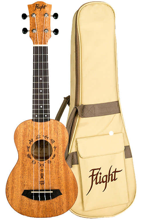 Flight: DUS371 Soprano Ukulele - African Mahogany