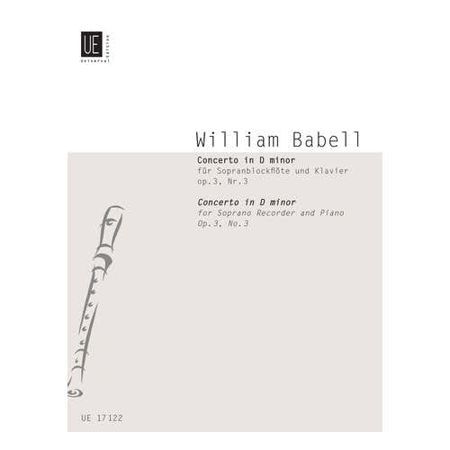 Universal Edition Babell - Concerto No. 3 Op. 3/3 - Descant Flute A Bec et Piano
