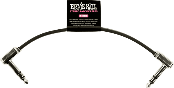 Ernie Ball Cables Instrument Patch TRS - Coude Fin & Plat - 15 CM