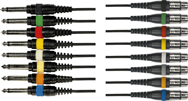 Yellow Cable Octopaire 8 Jacks Mono 8XLR Fem. 5 M